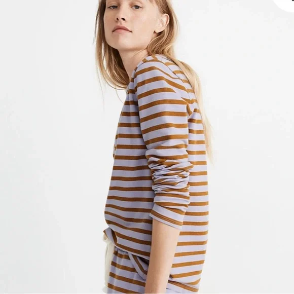 Madewell Stripe Long Sleeve Top - Picture 2 of 6